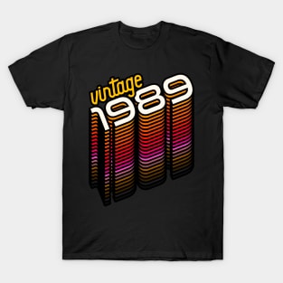 Vintage Made in 1989 ))(( Retro Birthday Year Gift T-Shirt